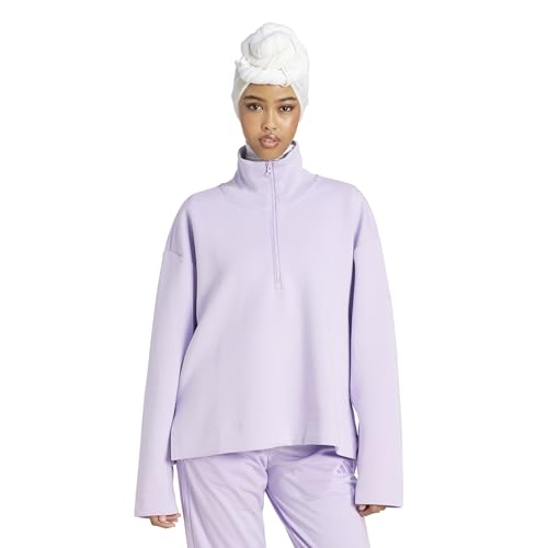 adidas Women's All Szn Soft Lux Quarter Zip, Powder Plum, X-Small
